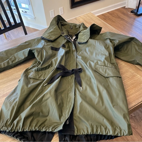 ZARA Green Utility Jacket with Black Trim - Picture 4 of 11